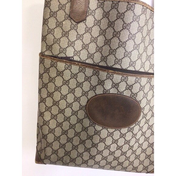 Gucci Vintage Tote Bag Shoulder Bag Handbag GG Authentic - Picture 3 of 9